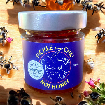 Sir Campion: Banksia Honey Infused with Whole Orange and Hot Peppers (heat 6/10)